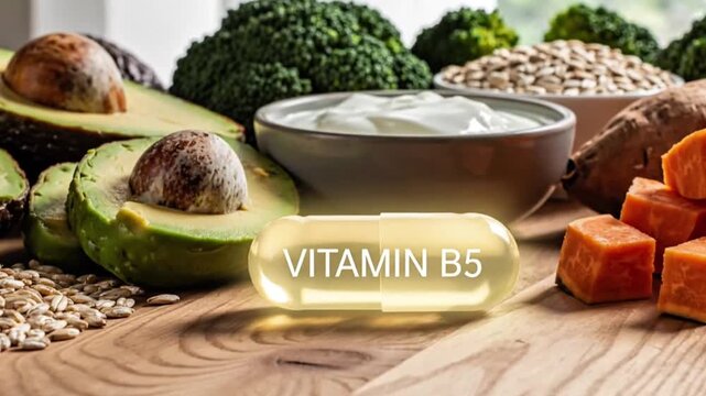 Vitamin B5 Supplement Capsule with Pantothenic Acid Food Sources