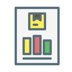 report product. This is a vector single icon with a filled outline style. Suitable for any purpose, such as website design, mobile app design, logo design, pattern design, etc.	