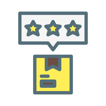 rating product. This is a vector single icon with a filled outline style. Suitable for any purpose, such as website design, mobile app design, logo design, pattern design, etc.	
