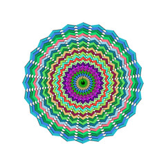 Smoke vibrant mandala pattern isolated on, a symmetrical design