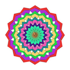 Smoke vibrant mandala design isolated on, a captivating symmetrical artwork