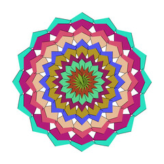 Smoke intricate mandala isolated on, a colorful and symmetrical design