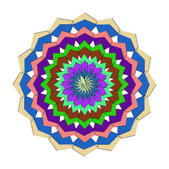 Smoke vibrant mandala design isolated on, a symmetrical and artistic pattern