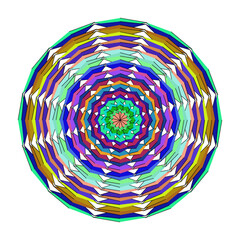Smoke colorful mandala isolated on, a vibrant and intricate design