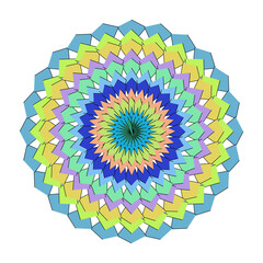 Smoke pastel colored mandala isolated on, a delicate and calming design