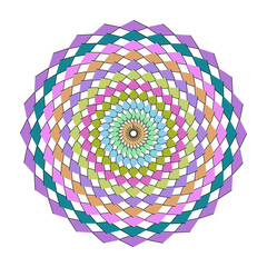Smoke pastel geometric mandala isolated on, a delicate kaleidoscope
