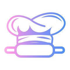 hat Line Gradient Icon