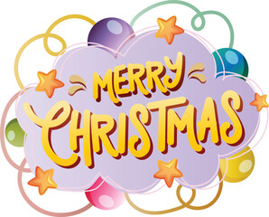 merry christmas pastel text word