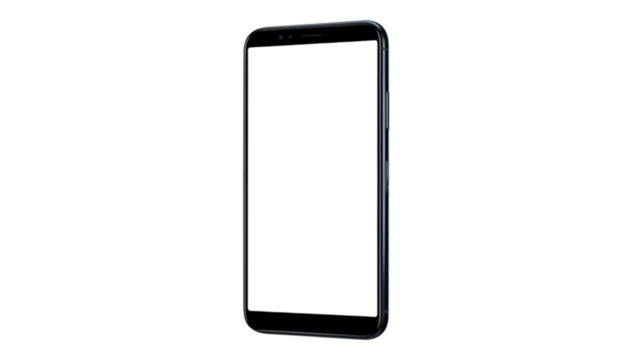 Sleek smartphone on black background with minimalist design and modern technology