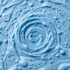 Abstract Blue Water Texture Swirling with Droplets Creating a Calm and Serene Atmosphere