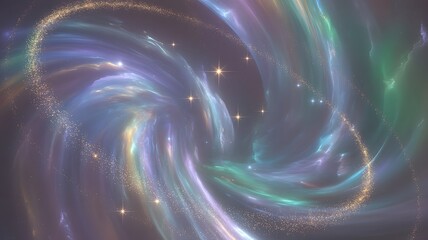 Obraz premium Abstract nebula with stars and glittering particles