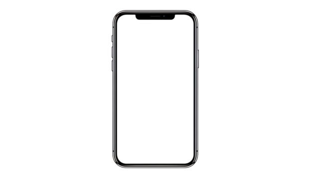 Modern smartphone isolated on black background for technology and communication concepts