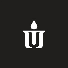 MU logo or UM logo concept simple clean and creative