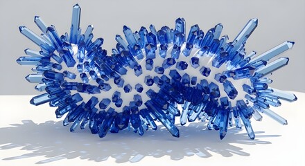 virus on blue background