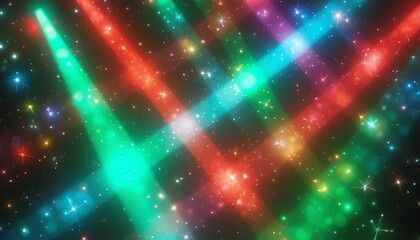 Colorful Stage Lights and Stars Background glitter