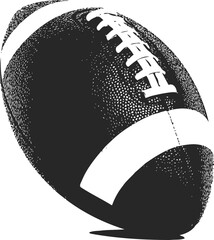 american football black and white illustration