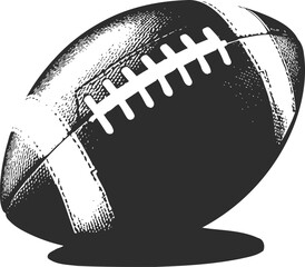american football black and white illustration
