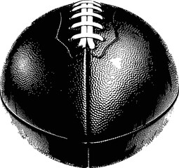 american football black and white illustration