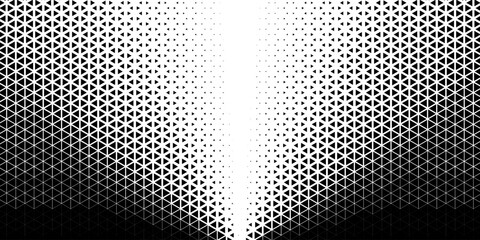 Halftone triangles pattern. Abstract geometric gradient background. Vector illustration, EPS 10. Modern