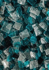 Uniform flakes of clear and colorful recycled plastic material, meticulously washed and ready for manufacturing sustainable products ,pellet ,colorful ,polymer