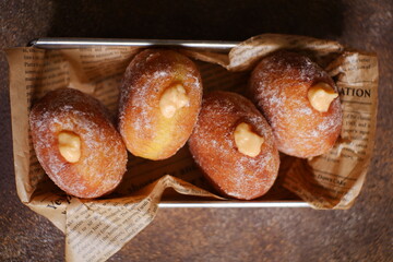 bomboloni in a basket 