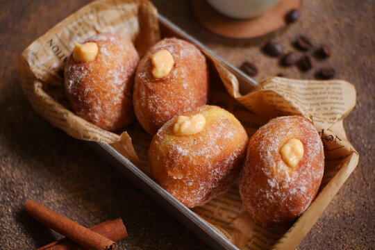 bomboloni in a basket 