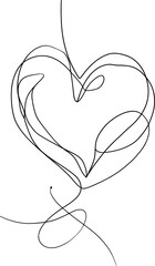 simple line art of love in black and white