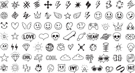 Obraz premium hand drawn vector alphabet