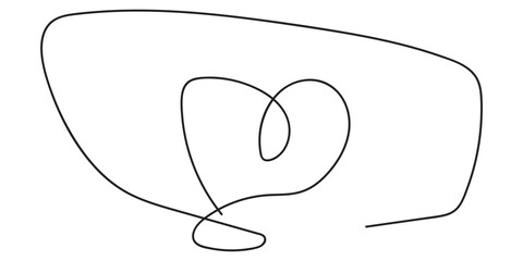 One line drawing heart. Love sign in continuous one line drawing. Minimalistic modern line art. Vector illustration.