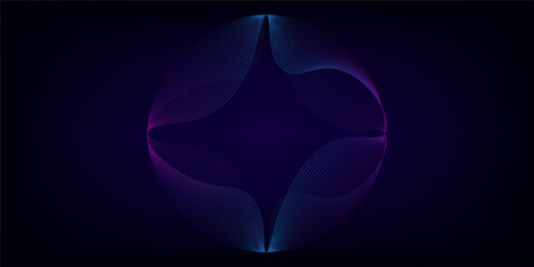 A circular design of sound waves radiates in vibrant neon colors, creating a mesmerizing visual effect against a dark backdrop.