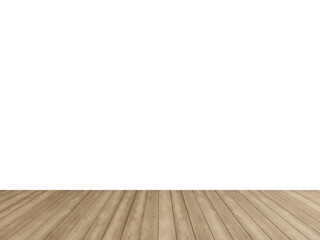 Light Natural Wood Floor PNG with Transparent Wall – Minimalist Interior Background for Product Mockups