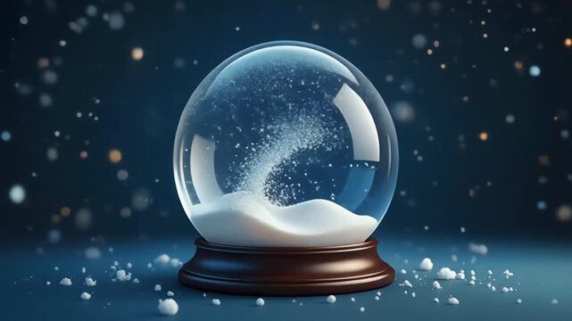 Enchanting Snow Globe - A Winter Wonderland in Miniature.