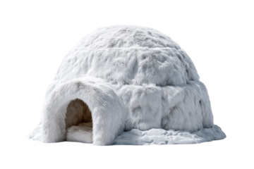 Igloo-Inspired Pet House for Small Pets Isolated on Transparent Background