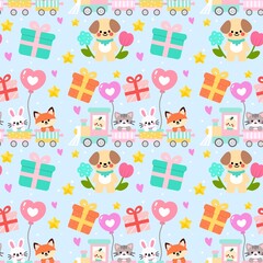 Baby Shower Train Adventure Seamless