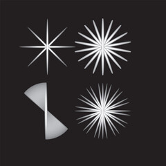 Abstract geometric shapes on black background