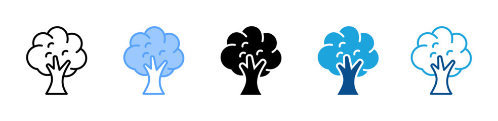 Tree icon sheet multiple style collection