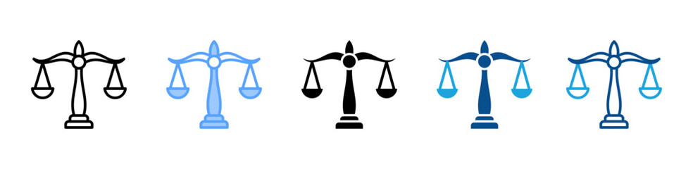 Justice Scale icon sheet multiple style collection