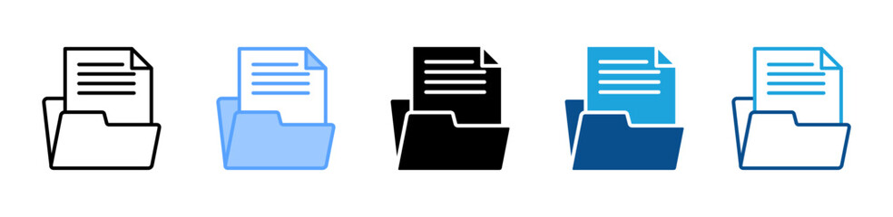 Document icon sheet multiple style collection