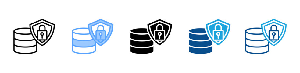 Data Security icon sheet multiple style collection