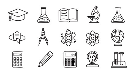 Education and learning doodle icons vector illustration with educational elements