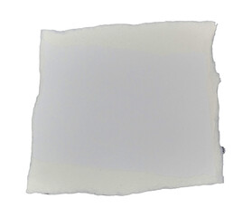 White kraft paper torn into pieces in transparent background png