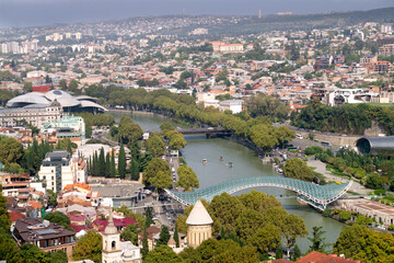 Tbilisi attractions, the Kura River, and a trip to Georgia. View of Tbilisi in autumn, October 2025. © lizaveta25