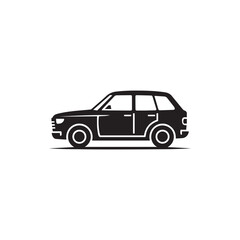 SUV Side View Silhouette Vector | Off-Road Vehicle Icon