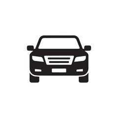 Front View Car Silhouette Vector | Modern Automotive Icon