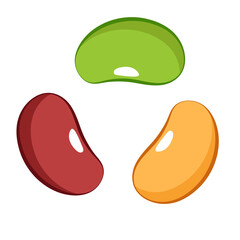Mung bean, Kidney bean and Soy bean on PNG. Bean logo design.