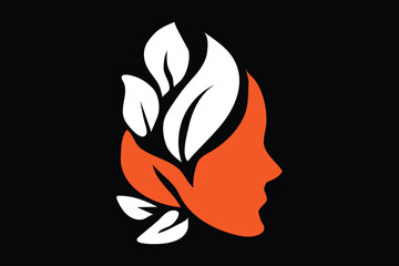 Floral Face Silhouette