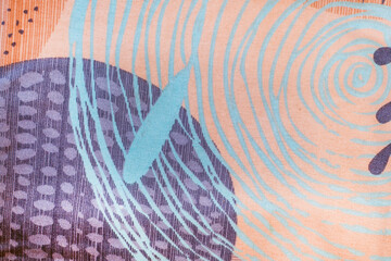 Colorful piece of fabric with a swirl pattern