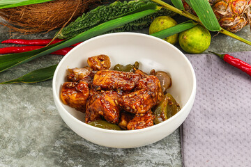 Indian cuisine - paneer with chilli