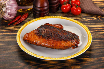 Roasted duck breast in cherry