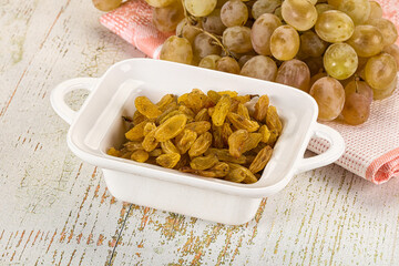 Sweet dry yellow honey raisin